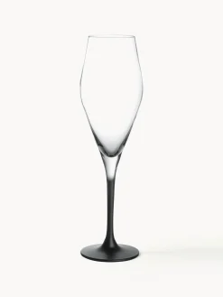 Fashion Villeroy & Boch Flûtes à champagne en cristal Manufacture Rock, 4 pièces Transparent, noir