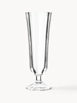 Hot Cote Table Flûtes à champagne en verre strié Ana, 12 pièces