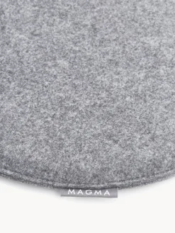 New Magma Galettes de chaise rondes en feutre Avaro, 4 pièces Gris