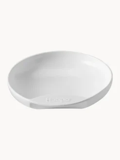 Hot Hoopo Gamelle en porcelaine pour animaux domestiques Plate Blanc