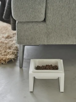Outlet Yamazaki Gamelle pour animaux domestiques avec support Tower Blanc