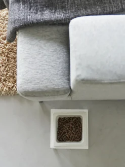 Outlet Yamazaki Gamelle pour animaux domestiques avec support Tower Blanc