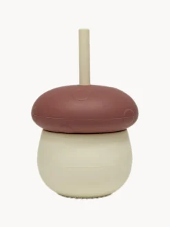 Discount Oyoy Living Design Gobelet avec paille pour enfants Mushroom Beige clair, lie de vin