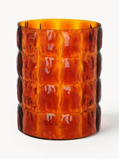 Clearance Kartell Grand vase Matelasse, haut. 30 cm Orange, transparent