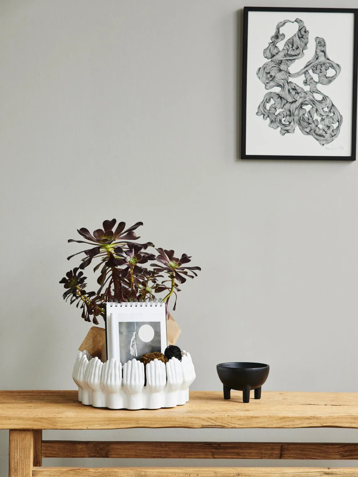 Clearance Nordal Grande coupelle décorative en céramique Anise