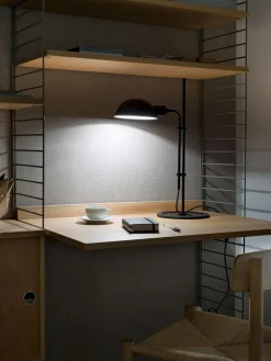 Discount Marset Grande lampe de bureau orientable Funiculí Noir, haute brillance