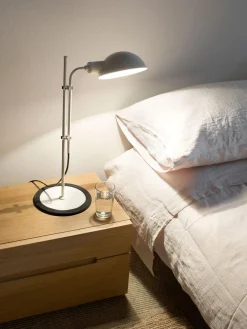 Discount Marset Grande lampe de bureau orientable Funiculí Beige clair, haute brillance