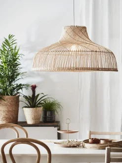 Fashion Markslöjd Grande suspension en rotin Braid