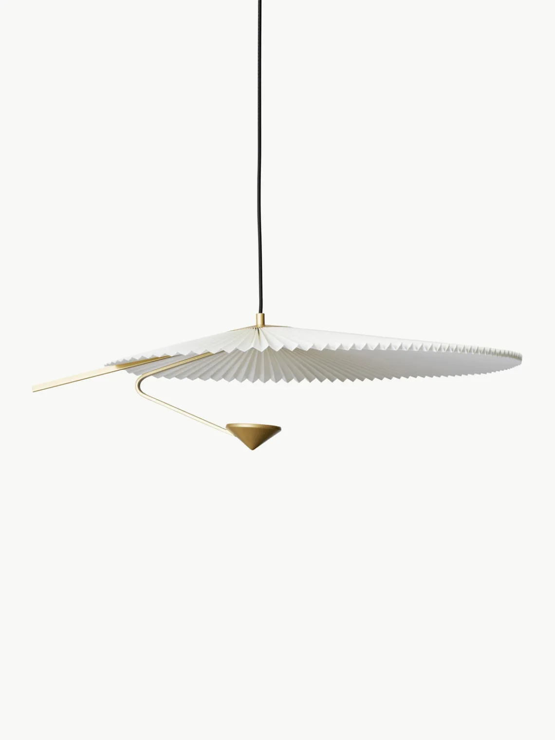 New Gejst Grande suspension LED Liris, intensité lumineuse variable Blanc, doré