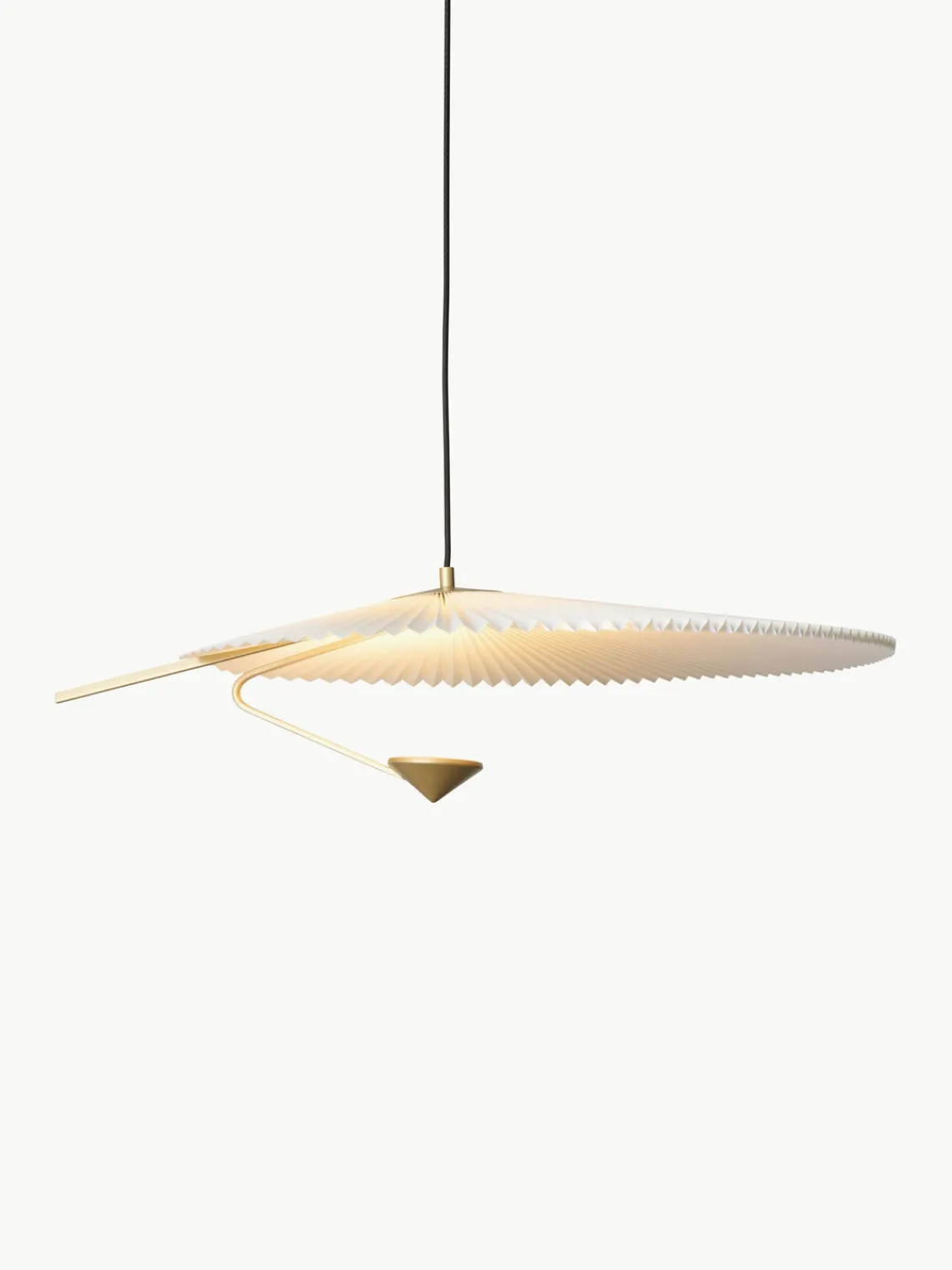 New Gejst Grande suspension LED Liris, intensité lumineuse variable Blanc, doré
