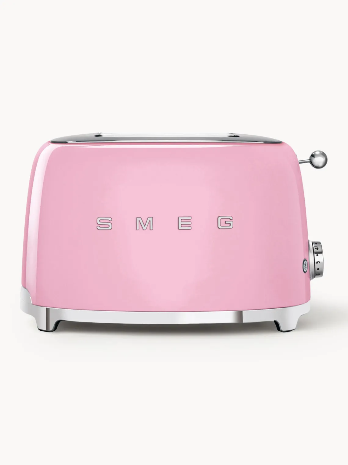 Sale Smeg Grille-pain 2 tranches 50's Style Rose, haute brillance