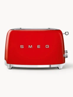 Sale Smeg Grille-pain 2 tranches 50's Style Rouge, haute brillance