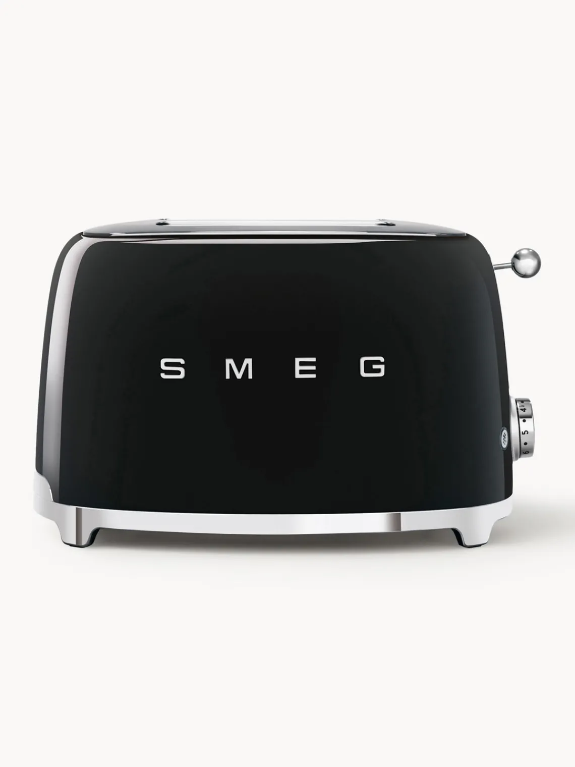 Hot Smeg Grille-pain 2 tranches 50's Style Noir, haute brillance