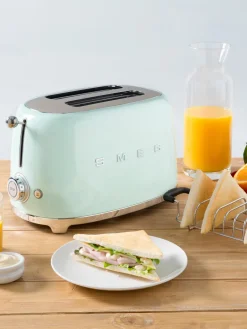 Fashion Smeg Grille-pain 2 tranches 50's Style Vert pastel, haute brillance