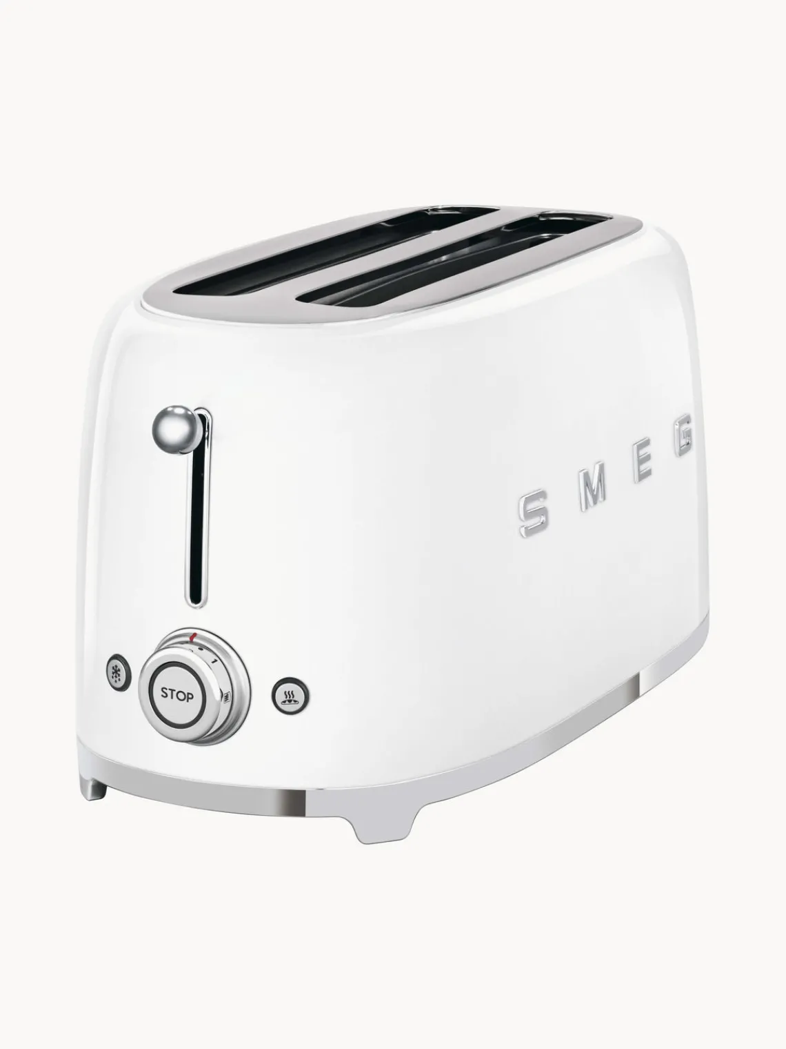 Best Smeg Grille-pain 4 tranches 50's Style Blanc, haute brillance