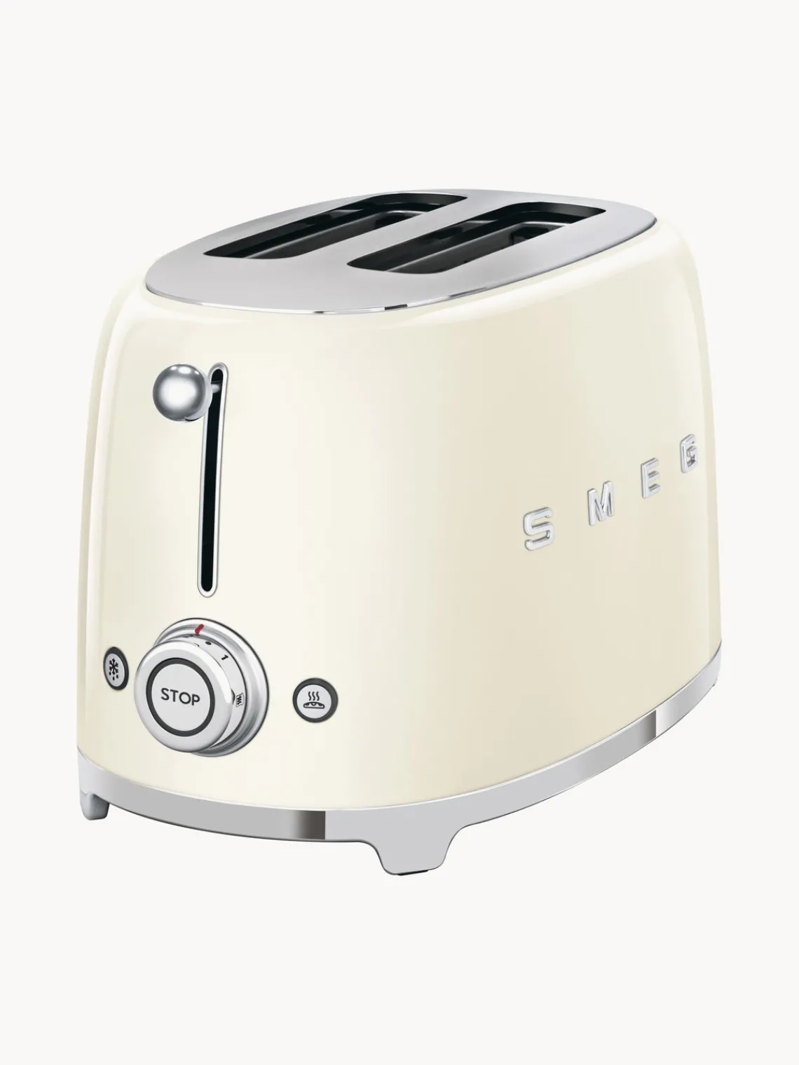 Best Smeg Grille-pain 2 tranches 50's Style Blanc crème, haute brillance