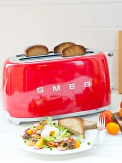 Online Smeg Grille-pain 4 tranches 50's Style Rouge, haute brillance