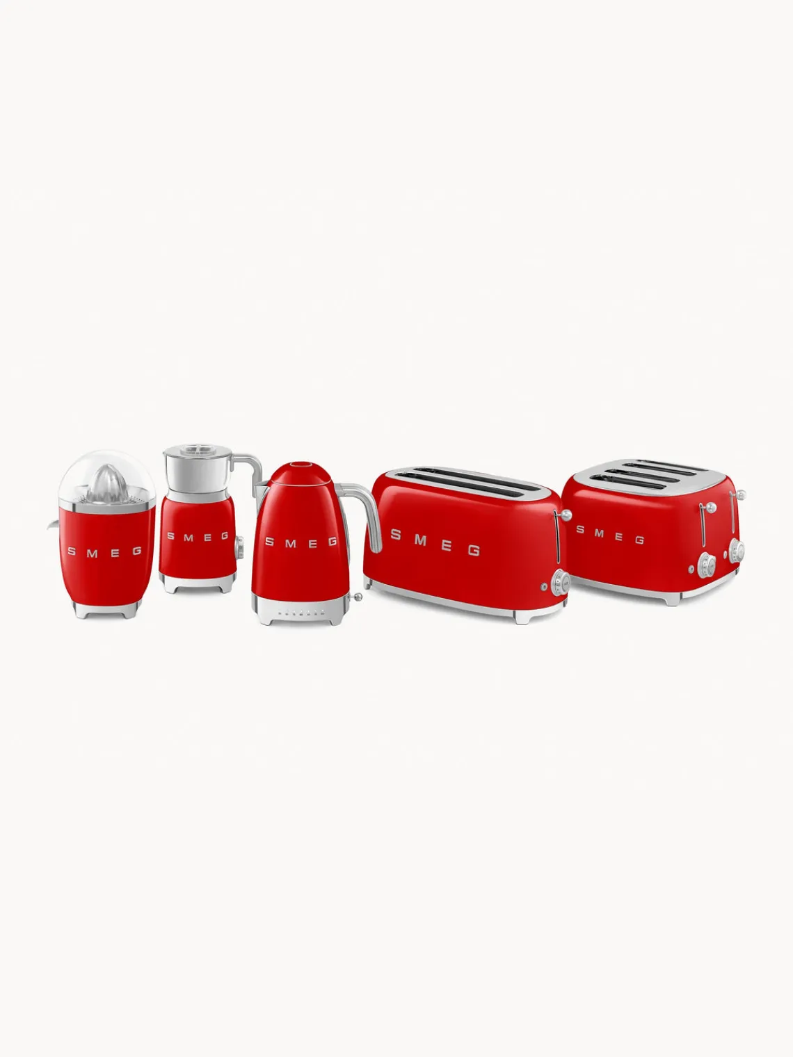 Online Smeg Grille-pain 4 tranches 50's Style Rouge, haute brillance