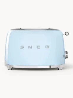 New Smeg Grille-pain 2 tranches 50's Style Bleu ciel, haute brillance