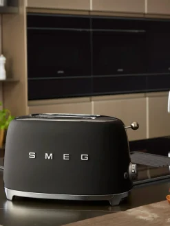 Best Smeg Grille-pain 2 tranches 50's Style Noir, mat