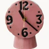 Discount HKLIVING Horloge à poser peints à la main en céramique Retro