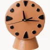 Sale HKLIVING Horloge à poser peints à la main en céramique Retro