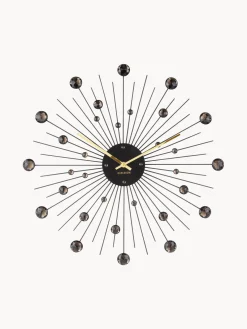 Hot Karlsson Horloge murale Sunburst Noir