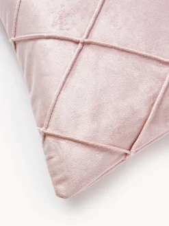 Outlet Magma Housse de coussin 50x50 en velours à relief Nobless Rose pâle