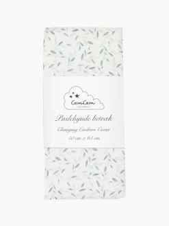 Clearance Cam Cam Copenhagen Housse de matelas à langer en coton bio Green Leaves