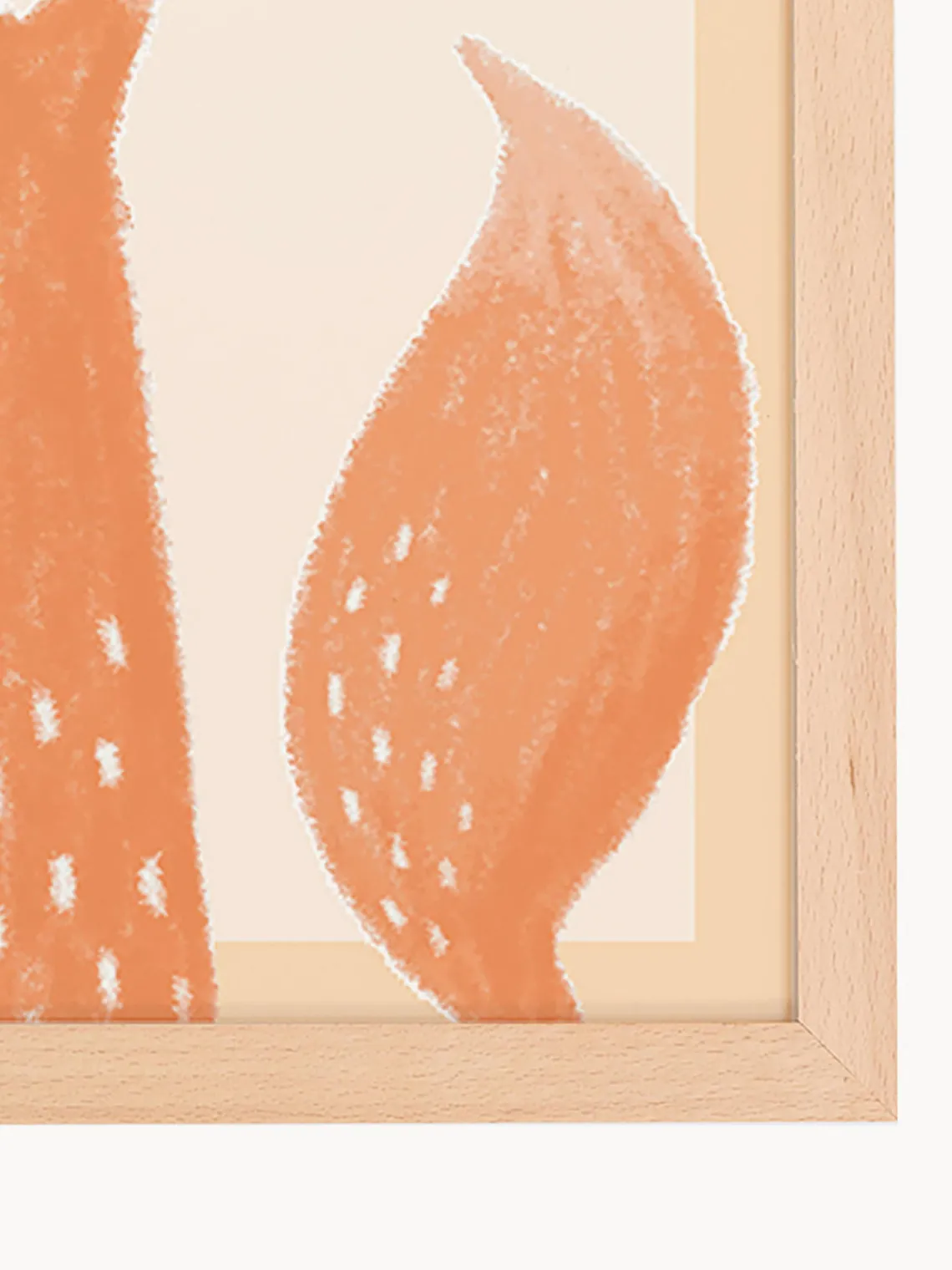 Hot Any Image Impression numérique encadrée The Fox Bois clair, orange
