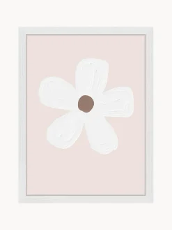 Hot Any Image Impression numérique encadrée blanc Flower