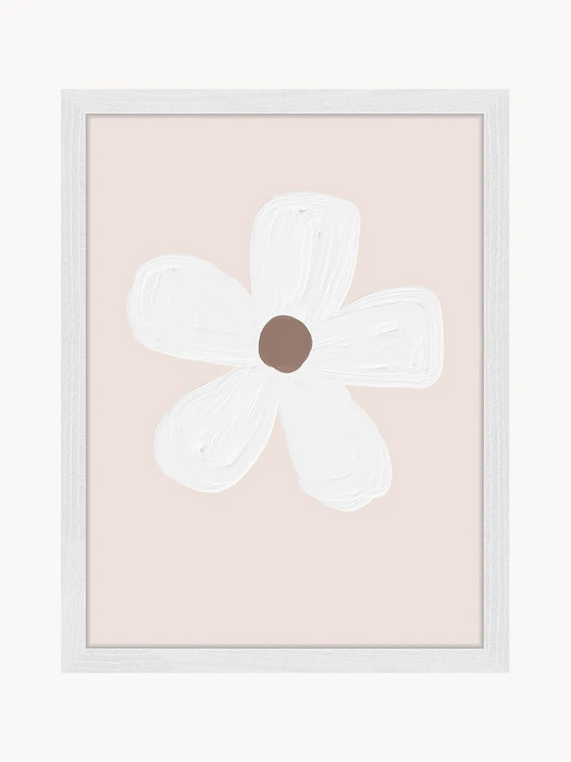 Hot Any Image Impression numérique encadrée blanc Flower