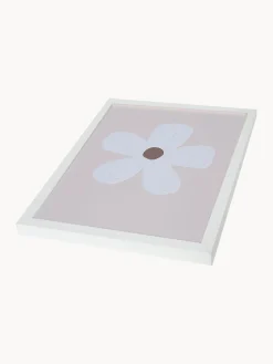 Hot Any Image Impression numérique encadrée blanc Flower