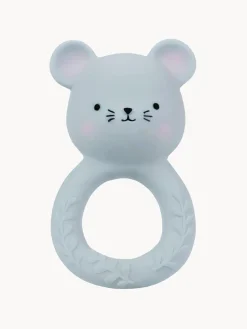 New A Little Lovely Company Jouet de dentition en caoutchouc naturel Mouse Gris clair