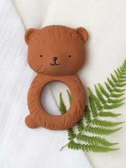 Hot A Little Lovely Company Jouet de dentition en caoutchouc naturel Bear Brun