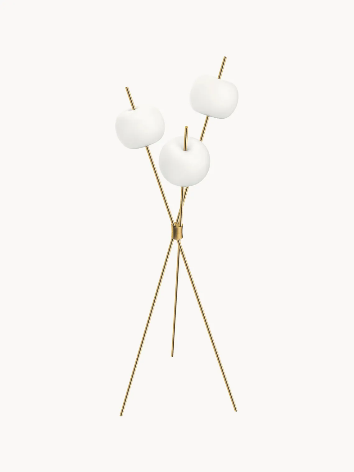 Outlet kdln Lampadaire soufflé bouche Kushi, intensité lumineuse variable Doré