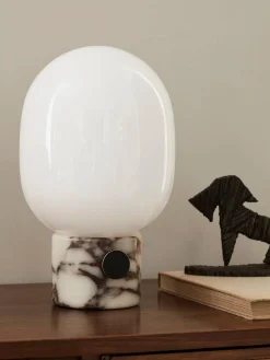 Discount Audo Copenhagen Lampe à poser avec port USB JWDA, intensité lumineuse variable Gris, marbré