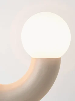 Online Houseof Lampe à poser design Tube Blanc, beige