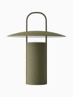 Hot Audo Copenhagen Lampe à poser LED avec port USB et intensité variable Ray Vert olive