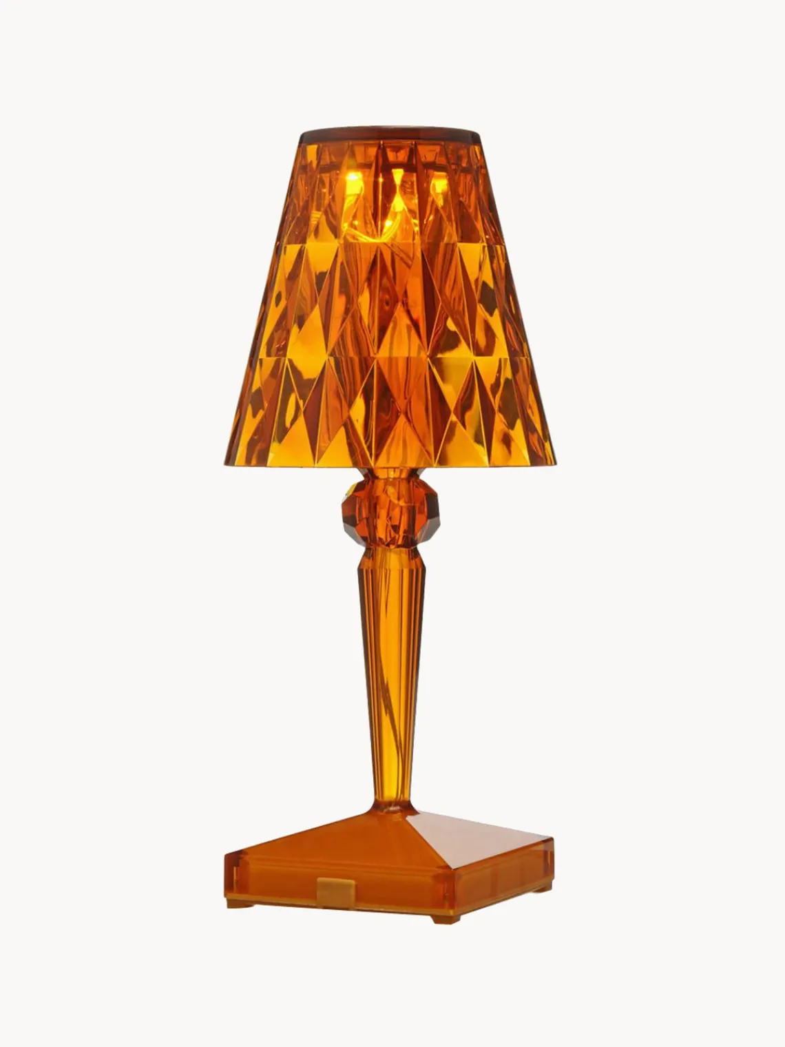 Fashion Kartell Lampe à poser LED Battery Brun, transparent