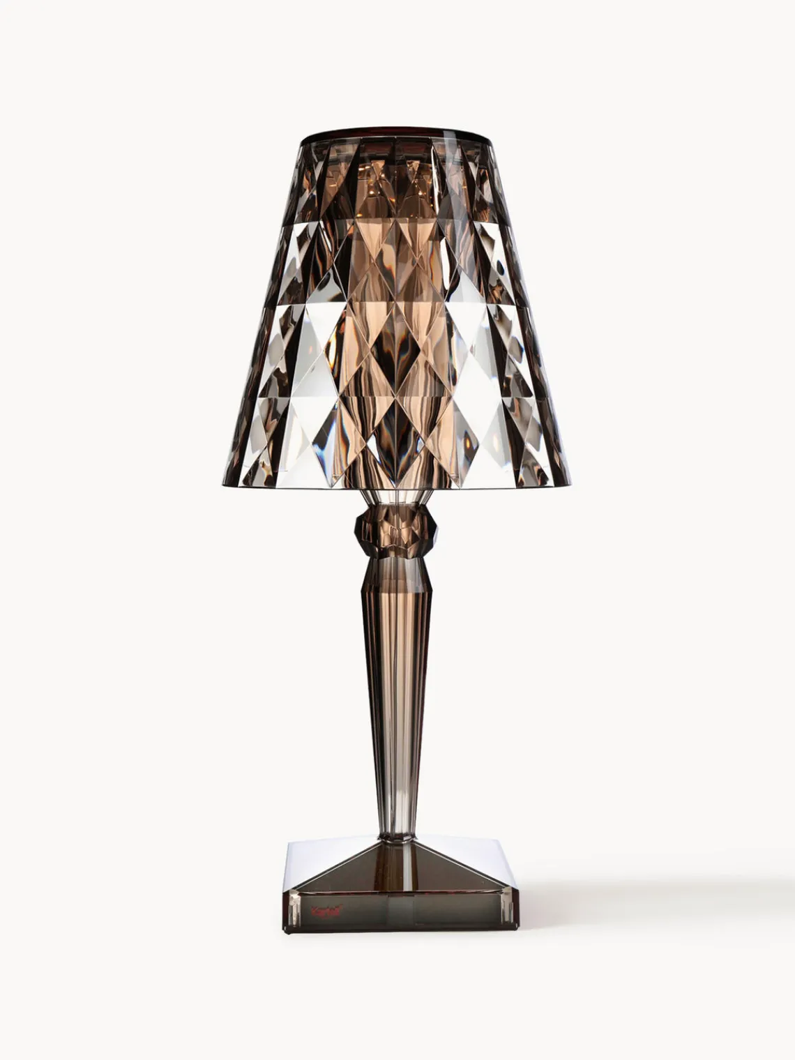 Hot Kartell Lampe à poser LED Battery, haut. 37 cm Brun clair