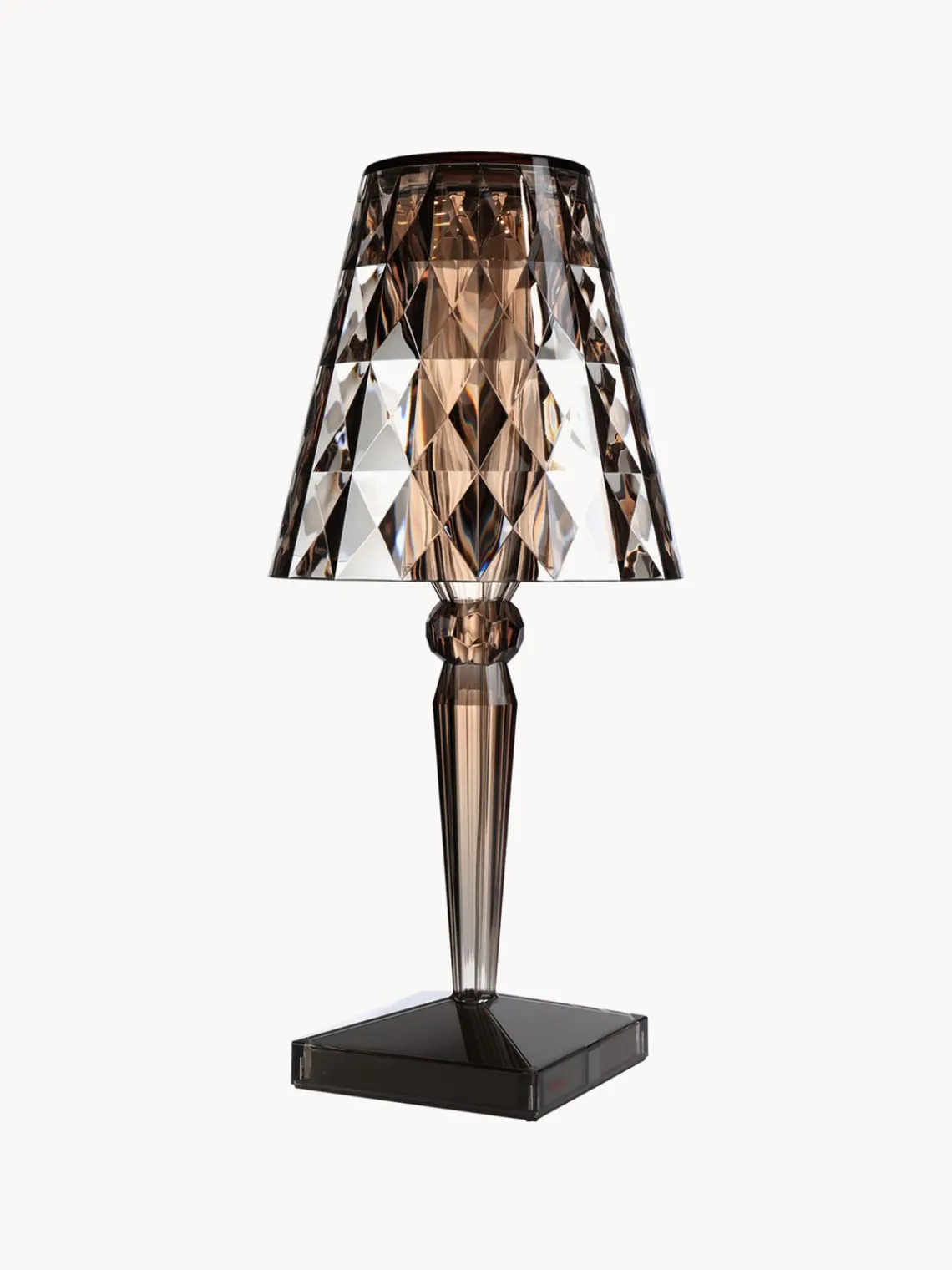 Hot Kartell Lampe à poser LED Battery, haut. 37 cm Brun clair