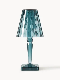 Fashion Kartell Lampe à poser LED Battery, haut. 37 cm Bleu pétrole