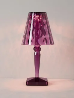 Clearance Kartell Lampe à poser LED Battery, haut. 37 cm Prune