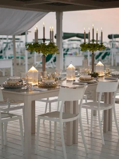 New Kartell Lampe à poser LED mobile avec station de recharge et intensité variable Lantern Argenté