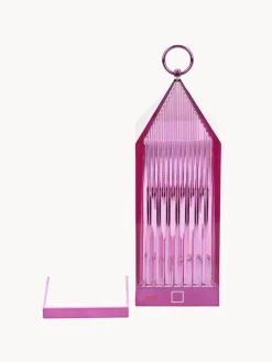 Outlet Kartell Lampe à poser LED mobile avec station de recharge et intensité variable Lantern Rose