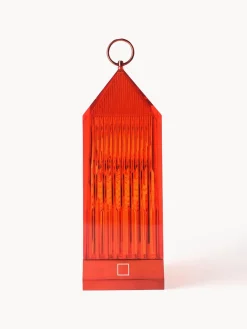 Outlet Kartell Lampe à poser LED mobile avec station de recharge et intensité variable Lantern Rouge