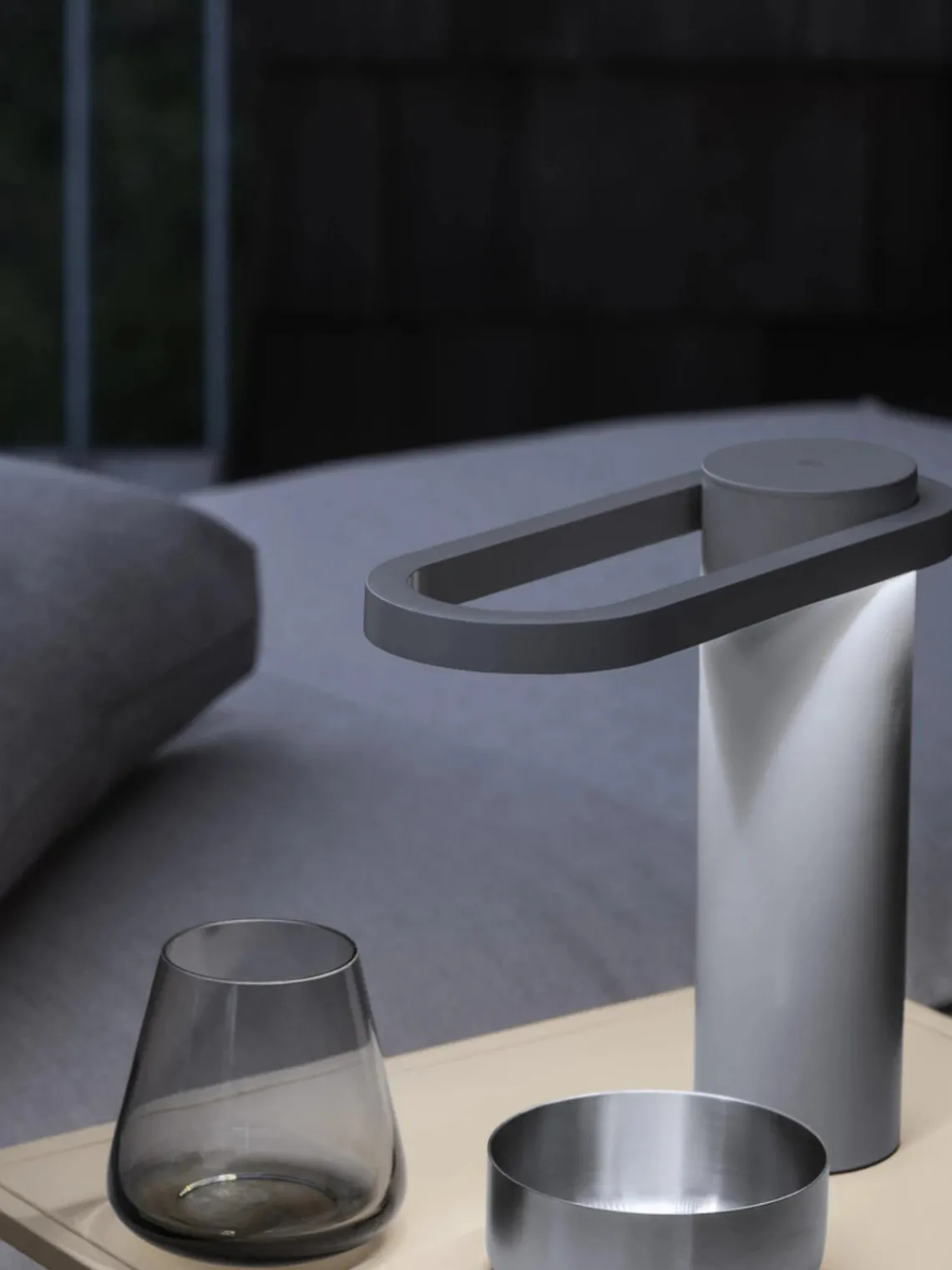 Online blomus Lampe à poser LED mobile Hoop, intensité lumineuse variable