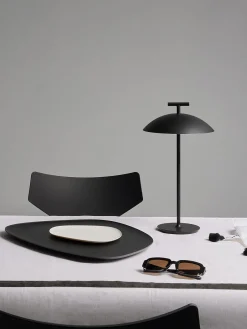 Clearance Kartell Lampe à poser LED mobile intérieure/extérieure Mini Geen-A, intensité lumineuse variable Noir