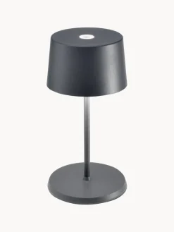 New zafferano Lampe à poser LED mobile Olivia Pro, intensité lumineuse variable Gris foncé
